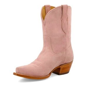 Pink Suede Cowgirl Ankle Boots - BootBarn; Black Star